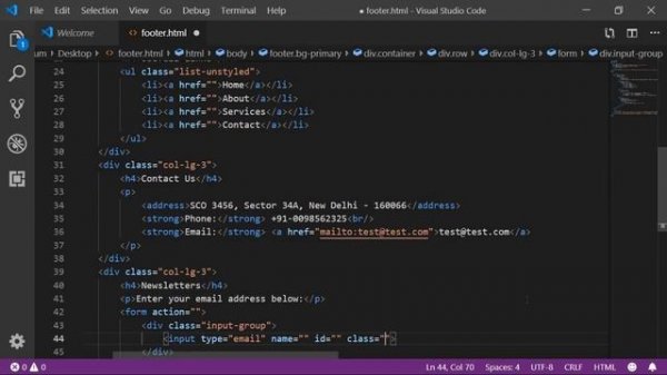 Footer in Bootstrap 4 | Bootstrap Tutorial