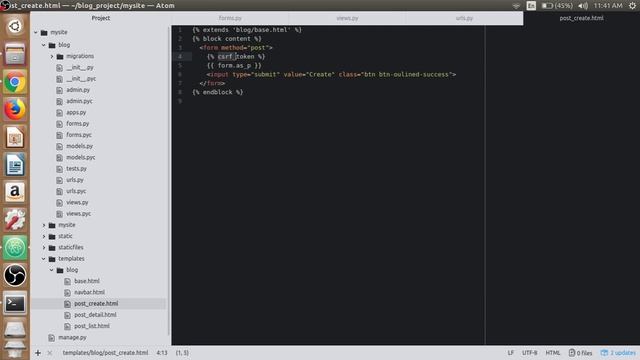 Learn Django - The Easy Way | Django Forms - Create blog Posts | Tutorial - 21 смотреть онлайн