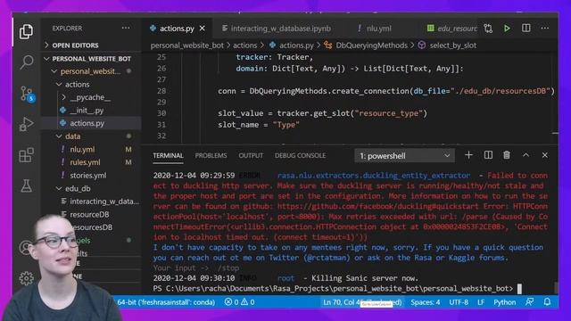 Rasa Livecoding: Handling Out of Scope Questions смотреть онлайн