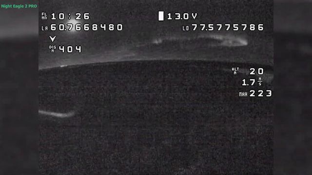 RunCam Night Eagle2 pro, неполная луна и северное сияние. Ночной вылет. смотреть онлайн