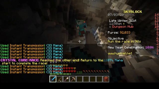 Hypixel Skyblock - Crystal Core Race "No Pearls" done in 24.342s смотреть онлайн