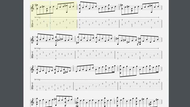 MOONLIGHT SONATA - MAIN SECTION Classical Guitar Tab With PDF Download смотреть онлайн