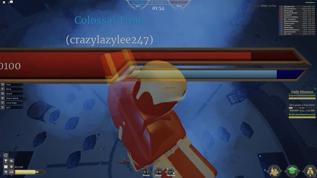Roblox titan warfare colossal titan is a god смотреть онлайн