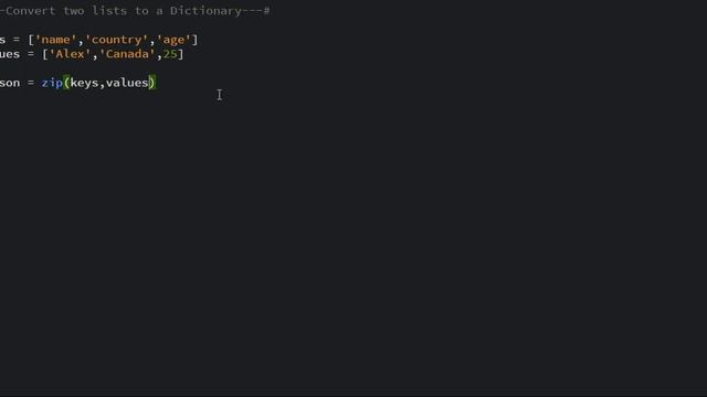 convert two lists into a dictionary in Python смотреть онлайн