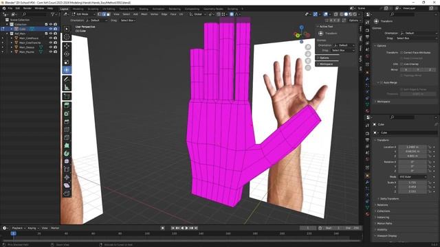 Blender 3.6.5 / Modeling : une main (2/3) смотреть онлайн