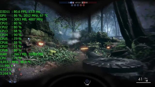 FX-8320(4000) + GTX 1070 Battlefield 1 ультра настройки смотреть онлайн