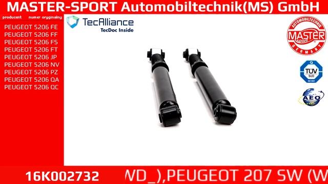 16K002732 | SHOCK ABSORBER KIT | Master-Sport-Automobiltechnik (MS) GmbH смотреть онлайн