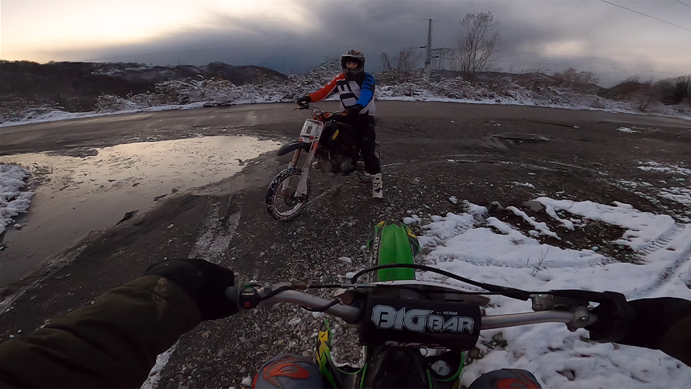 Первая зимняя покатушка на мотоциклах! смотреть онлайн