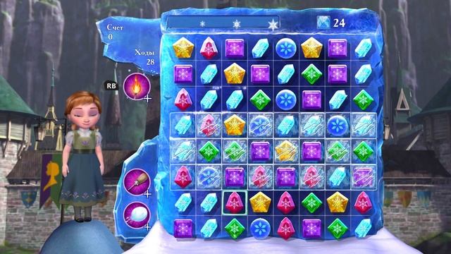 Frozen Free Fall Snowball Fight #10 (Уровни с 34 по 37) смотреть онлайн