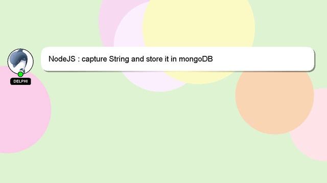 NodeJS : capture String and store it in mongoDB смотреть онлайн
