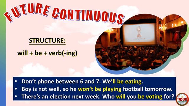 Future Continuous versus Future Perfect | TASUR English 1 смотреть онлайн