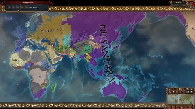 EU4 Leviathan: Majapahit/Nusantara Timelapse (1444-1737) смотреть онлайн