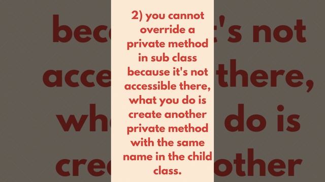 Can you override a private or static method in Java programming смотреть онлайн