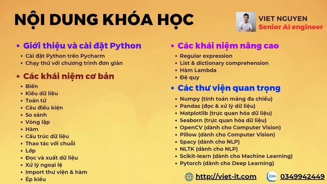Khóa học lập trình Python từ cơ bản đến nâng cao смотреть онлайн