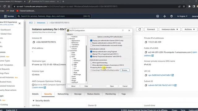 How to connect to AWS EC2 instance using SSH using PuTTY | AWS EC2 смотреть онлайн