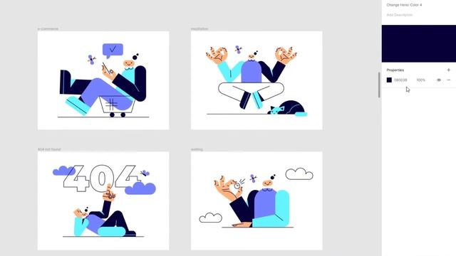 Poky Heads - Animated Illustration Pack (Figma, Lottie, After Effects) смотреть онлайн