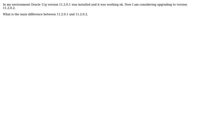 difference between oracle 11.2.0.1 to 11.2.0.2 смотреть онлайн