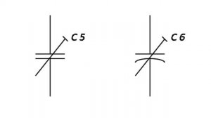 Усл. обознач. конденсаторов переменной ёмкости