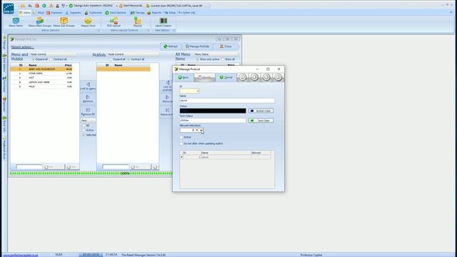Profectus Pos: Creating picklist смотреть онлайн