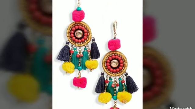 Beautiful and attractive pom pom jewellery designs смотреть онлайн