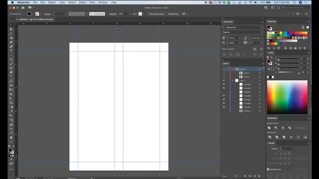 Adobe Illustrator for Beginners 32 - Margins and Grids смотреть онлайн
