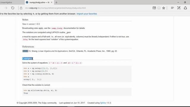Solving linear equations using Numpy смотреть онлайн