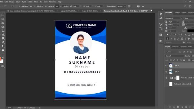 ID Card Mockup PSD File 100% Free Download