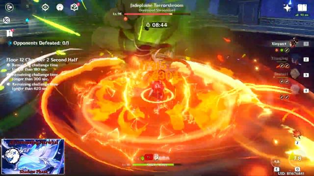 Neuvillette Hyperbloom / Xinyan Mono Pyro Spiral Abyss 4.2 Floor 12 Genshin Impact смотреть онлайн