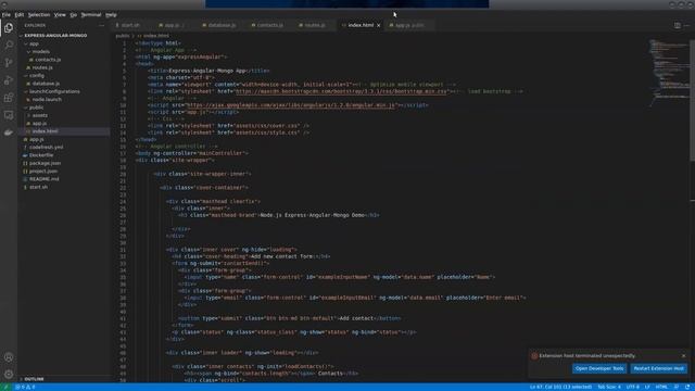 Contenedor de MongoDb, NodeJS y Angular смотреть онлайн