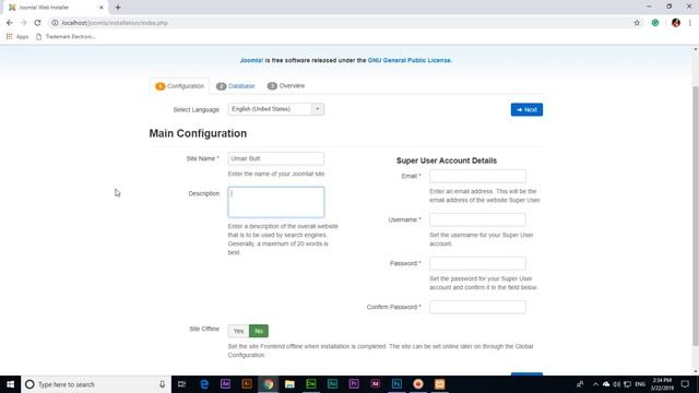 Install the Joomla Through XAMPP in Windows 10 смотреть онлайн