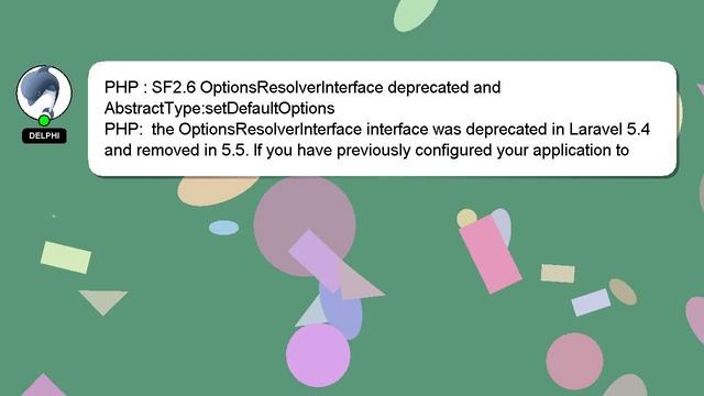 PHP : SF2.6 OptionsResolverInterface deprecated and AbstractType:setDefaultOptions смотреть онлайн