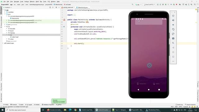 Curso de Android con Java: Control VideoView – Reproducir un video localizado en la aplicación смотреть онлайн