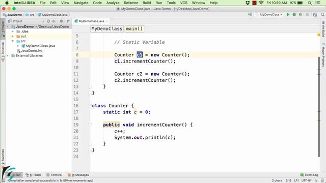 Java STATIC Variable and Methods example Part-2. Object Oriented Java Tutorial #13.2 смотреть онлайн