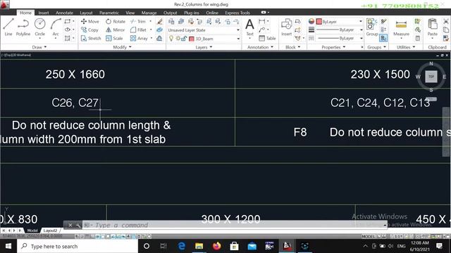 column Reduction drawing layout plan in AutoCAD for High rise building (Commercial building)Project смотреть онлайн
