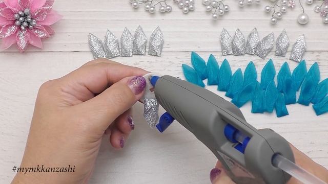 Зимние Цветочки Канзаши ? Мастер Класс МОЙМК смотреть онлайн