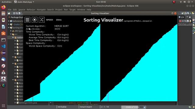 Sorting Visualizer | Java смотреть онлайн