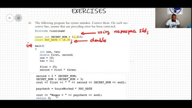 BASIC ELEMENTS OF C++ Exercises 2 Question 22 D S Malik C++ Programming Edition 5 смотреть онлайн