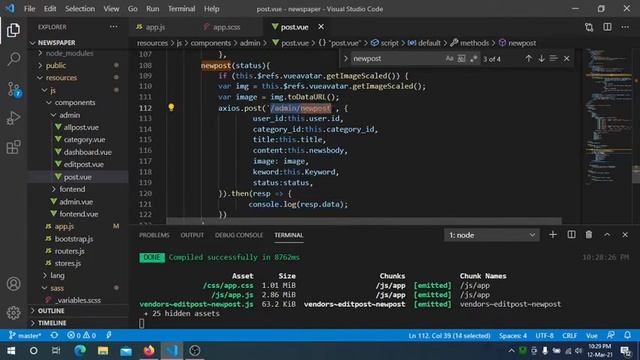 Laravel Vue JS NewsPaper Project 25 | sweetalert2 смотреть онлайн
