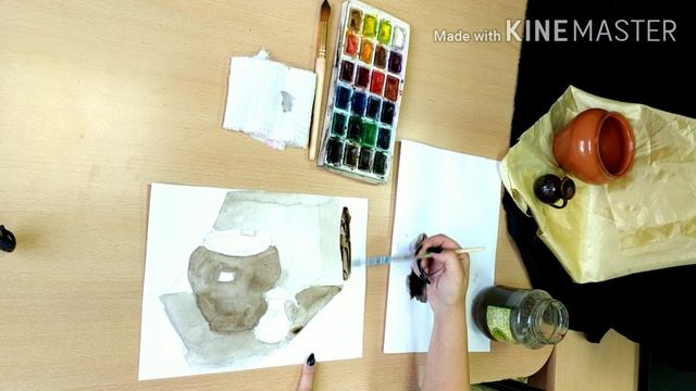 Мастер-класс по живописи акварелью "Натюрморт в технике гризайль" смотреть онлайн