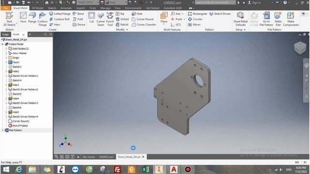 Autodesk Inventor | Add-In | How to export automatically Flat Pattern of sheet metal to DXF file смотреть онлайн