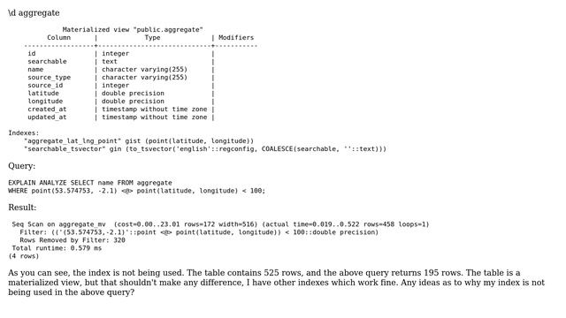 Databases: Postgres point() index not being used (2 Solutions!!) смотреть онлайн