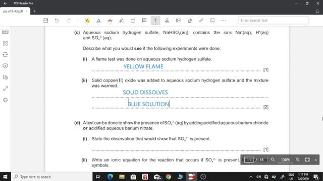 CIE IGCSE Chemistry Solved Past Paper Oct/Nov 2019 P43 Q 6-7 смотреть онлайн