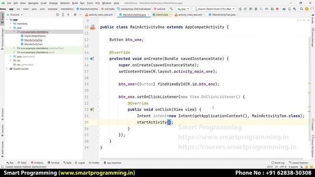 Intents in Android || Explicit and Implicit Intent Tutorial by Deepak смотреть онлайн