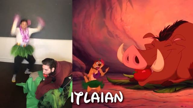 Recreating Timon's Hula Dance in 35 Languages смотреть онлайн