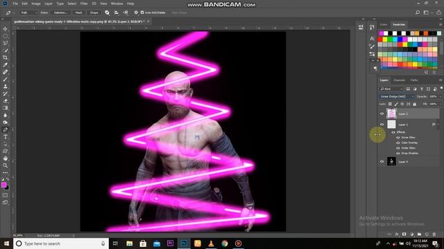 Neon Light Effect Photoshop Tutorial смотреть онлайн