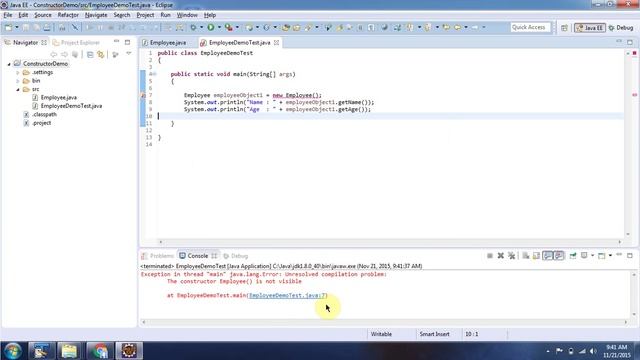 Java private Constructor | Java Tutorial смотреть онлайн