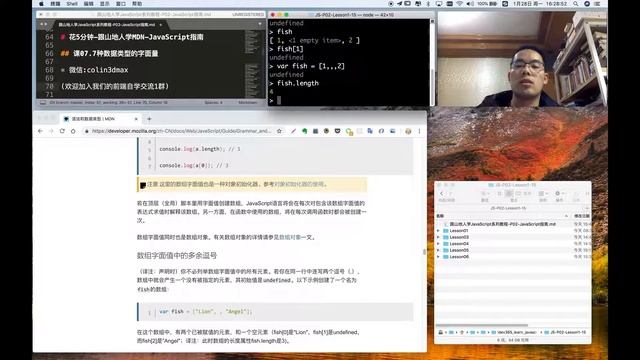【跟山地人学MDN-JavaScript指南-15分钟】课07.7种数据类型的字面量 смотреть онлайн