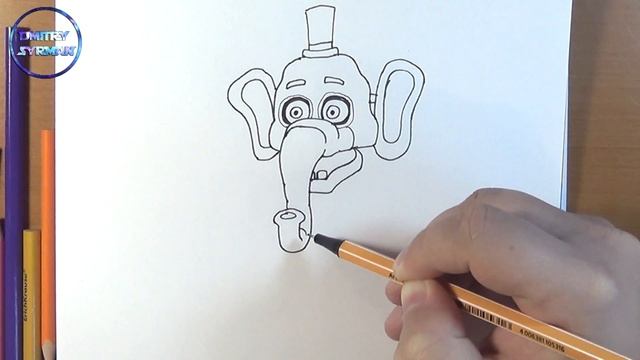 How to draw Orville Elephant, FNAF, Как нарисовать Орвиль Слоника, ФНАФ смотреть онлайн