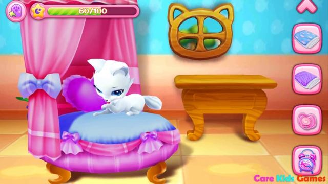 Kitty Love My Fluffy Pet - Dress Up White Cat & Take Care Pets Games смотреть онлайн