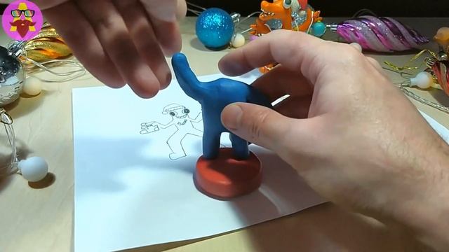 НОВОГОДНИЕ РАДУЖНЫЕ ДРУЗЬЯ ? | Rainbow Friends  | Лепка из пластилина | Авипи